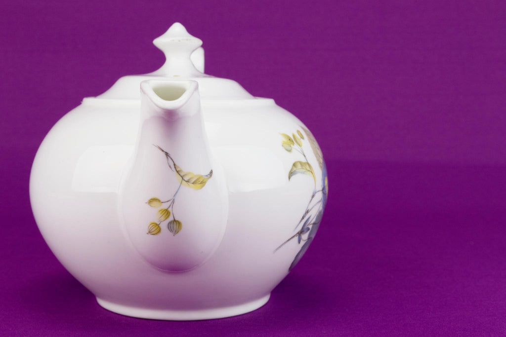 Bone China Teapot Floral Decor, English 1970s