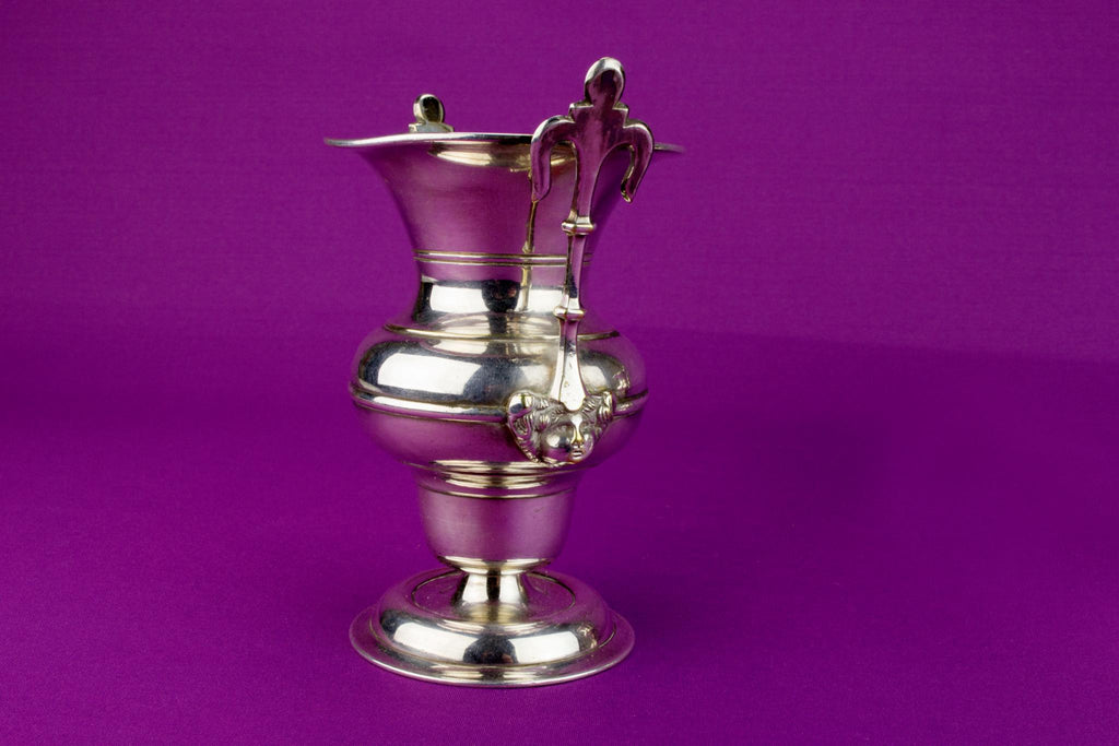 2 Silver Plated Small Table Vases, English 19th Century