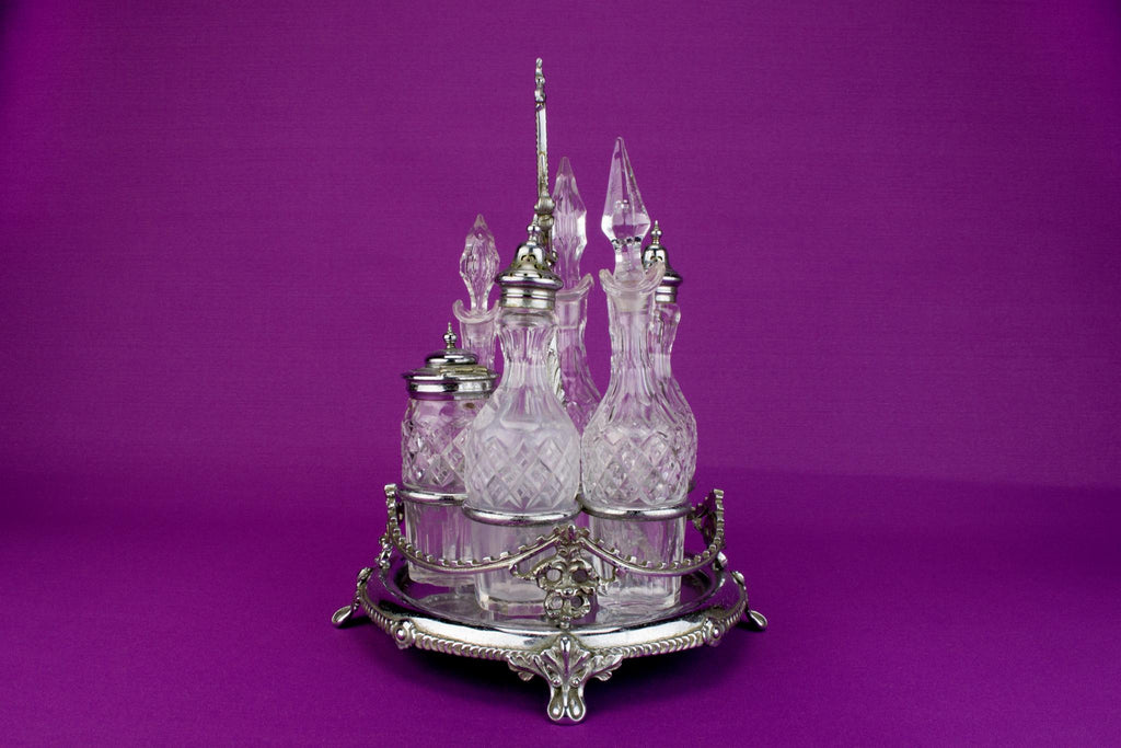 Victorian Rotating Cruet Set, English 19th Century