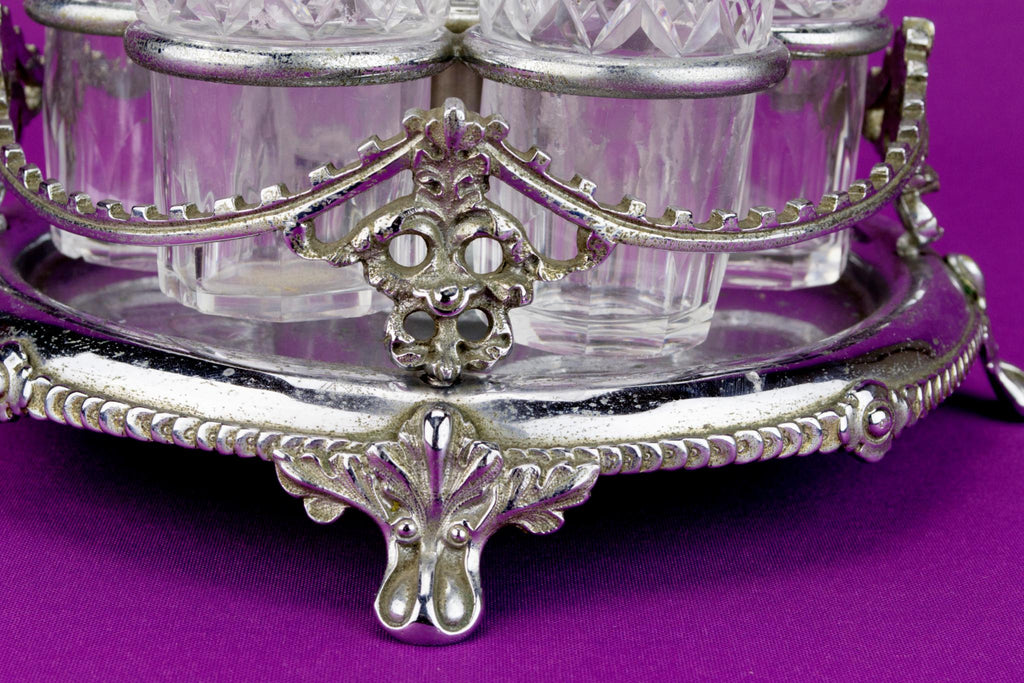 Victorian Rotating Cruet Set, English 19th Century