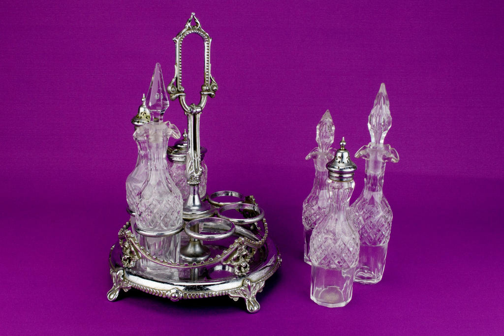 Victorian Rotating Cruet Set, English 19th Century