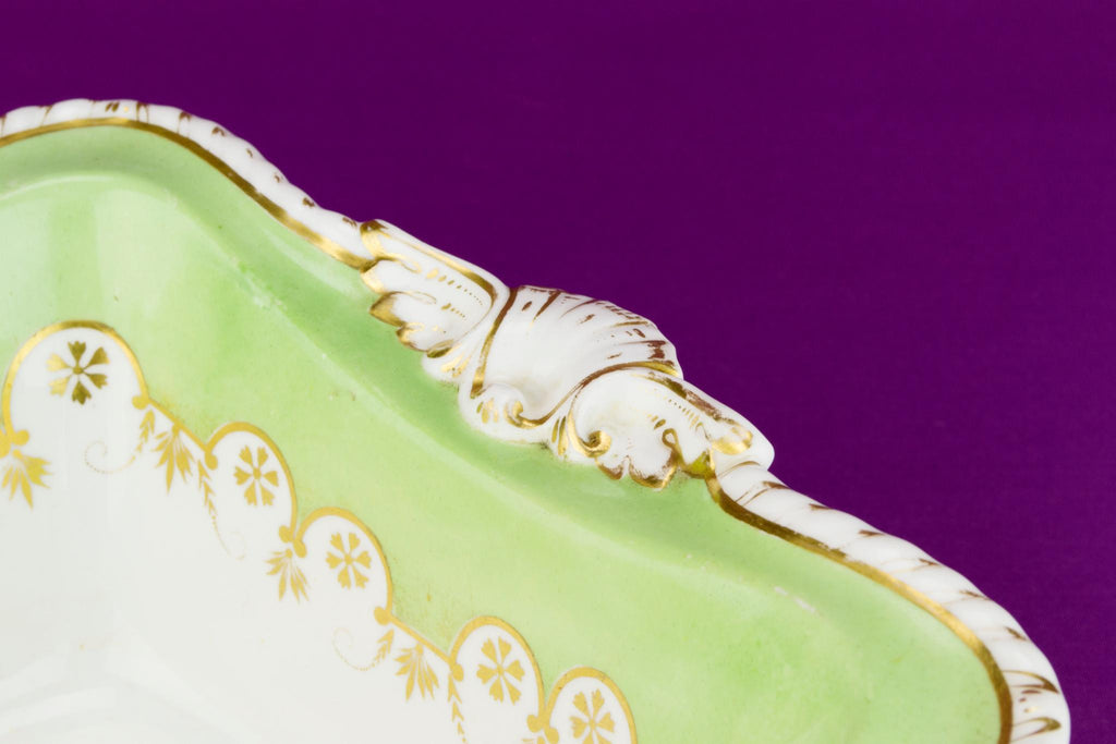 Apple Green Serving Bowl by Bloor Derby, English 1830s