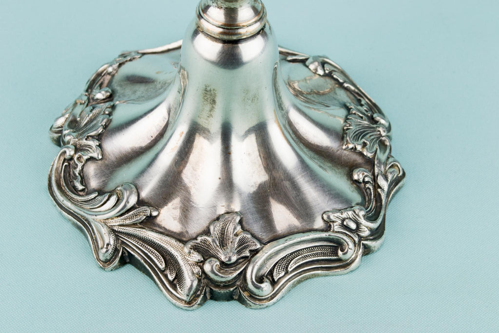 Silver Plated Candlesticks, English 19th Century