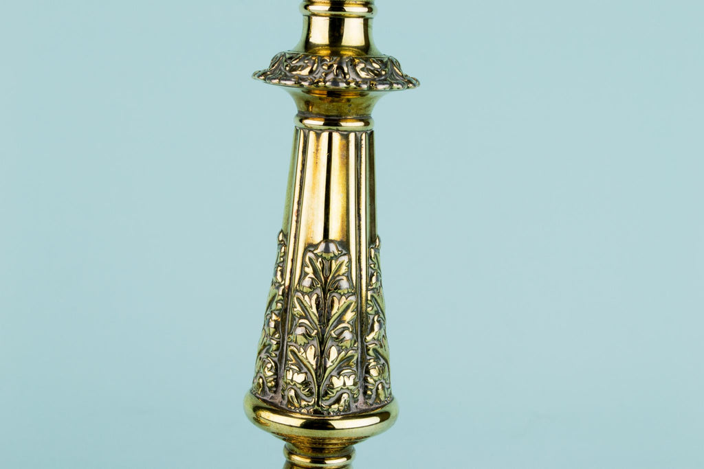 Georgian Brass Candlesticks, English Early 1800s