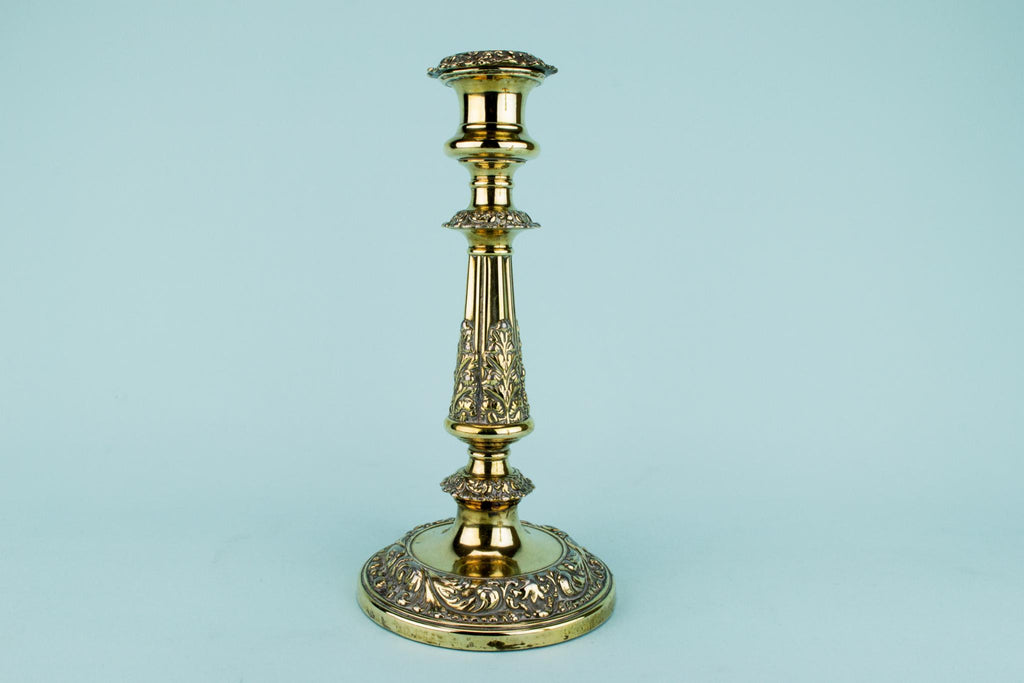Georgian Brass Candlesticks, English Early 1800s