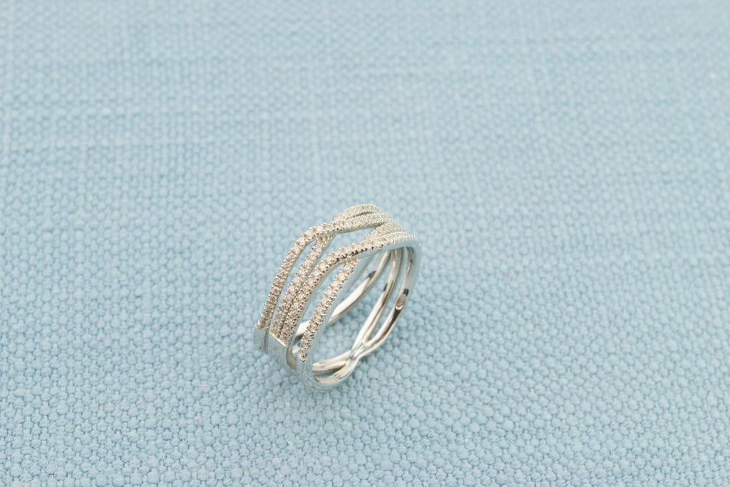 Sterling Silver Ring with Open Shank
