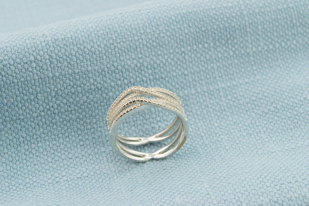 Sterling Silver Ring with Open Shank