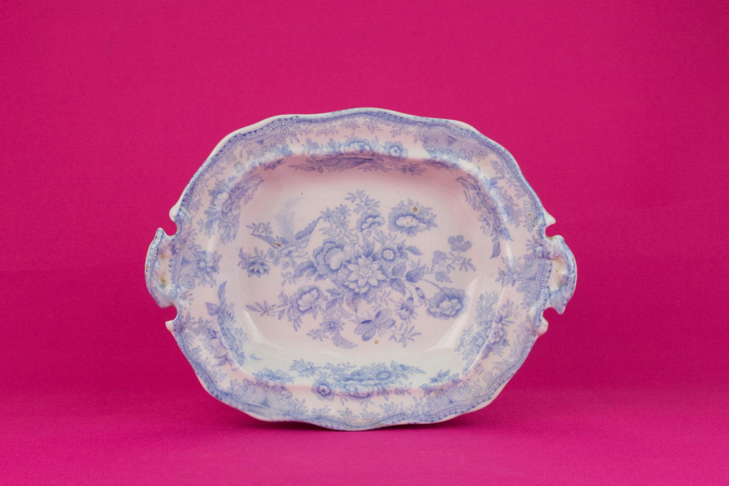 Small Blue and White Serving Dish, English 1880s
