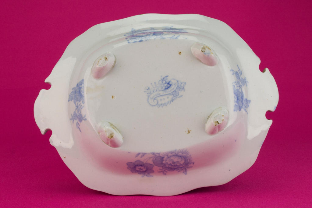 Small Blue and White Serving Dish, English 1880s