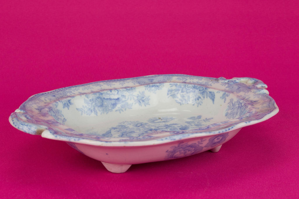 Small Blue and White Serving Dish, English 1880s