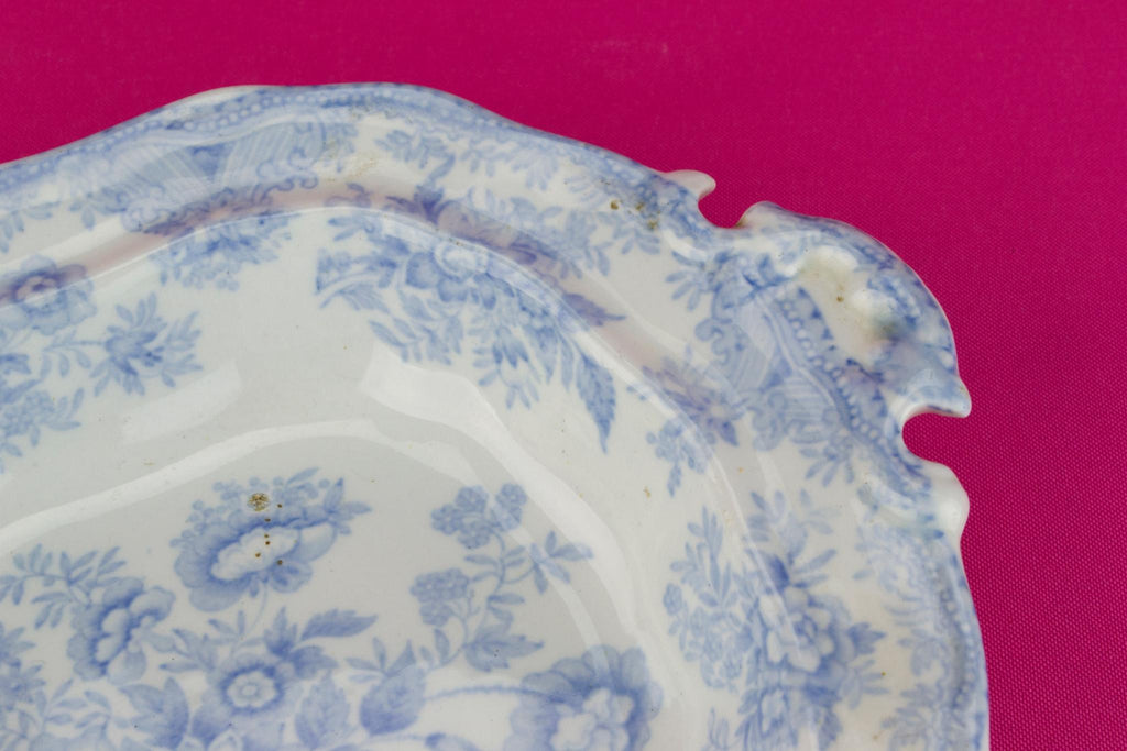 Small Blue and White Serving Dish, English 1880s
