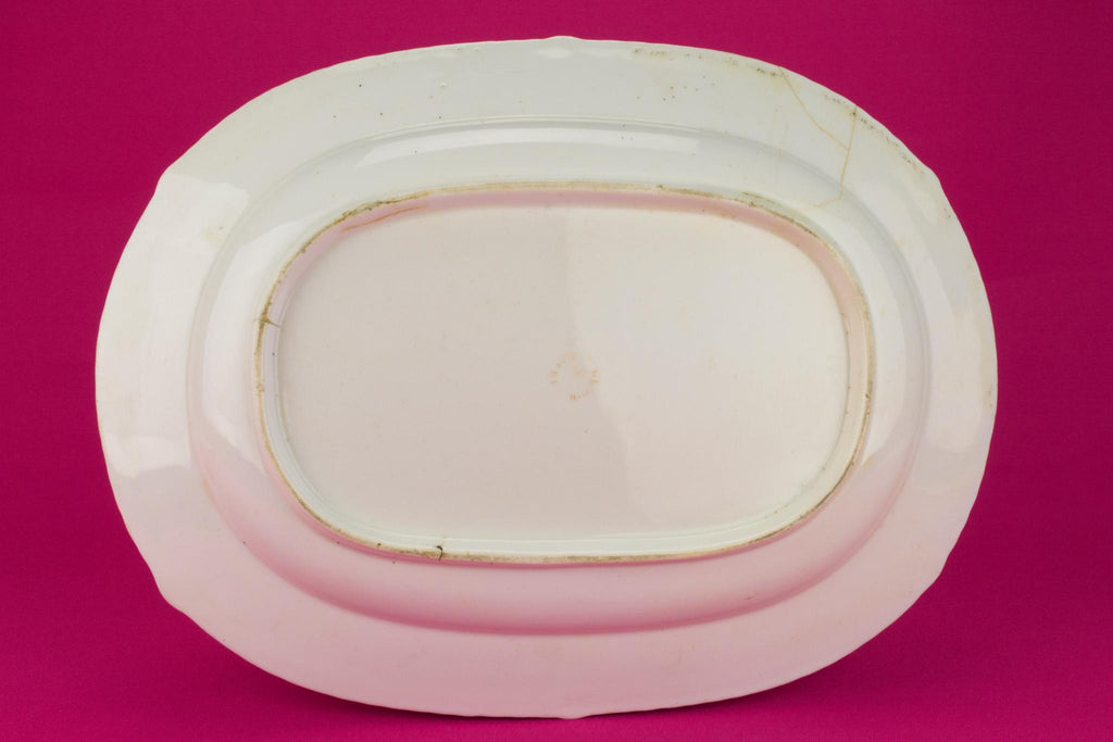 Serving Platter in Green by Bloor Derby, English 1830s