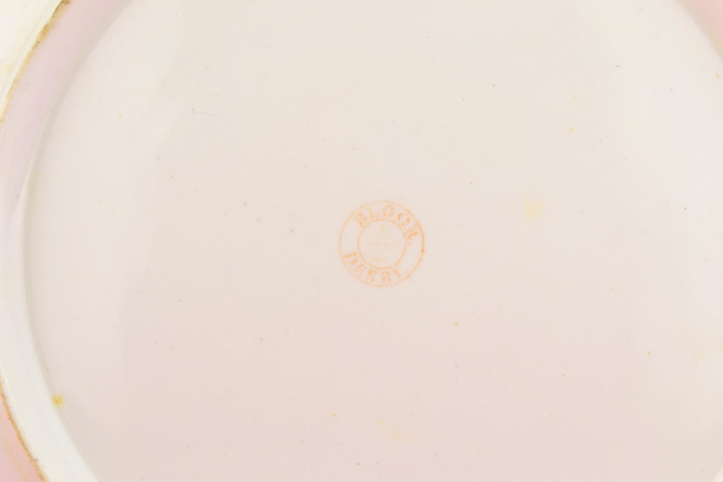 6 Bloor Derby Dinner Plates in Green, English 1830s
