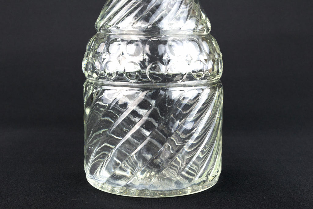 Medium Port Or Sherry Moulded Glass Decanter, English Early 1900s