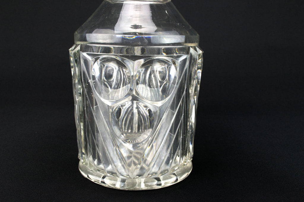 Dessert Wine decanter in Moulded Glass, English 19th Century