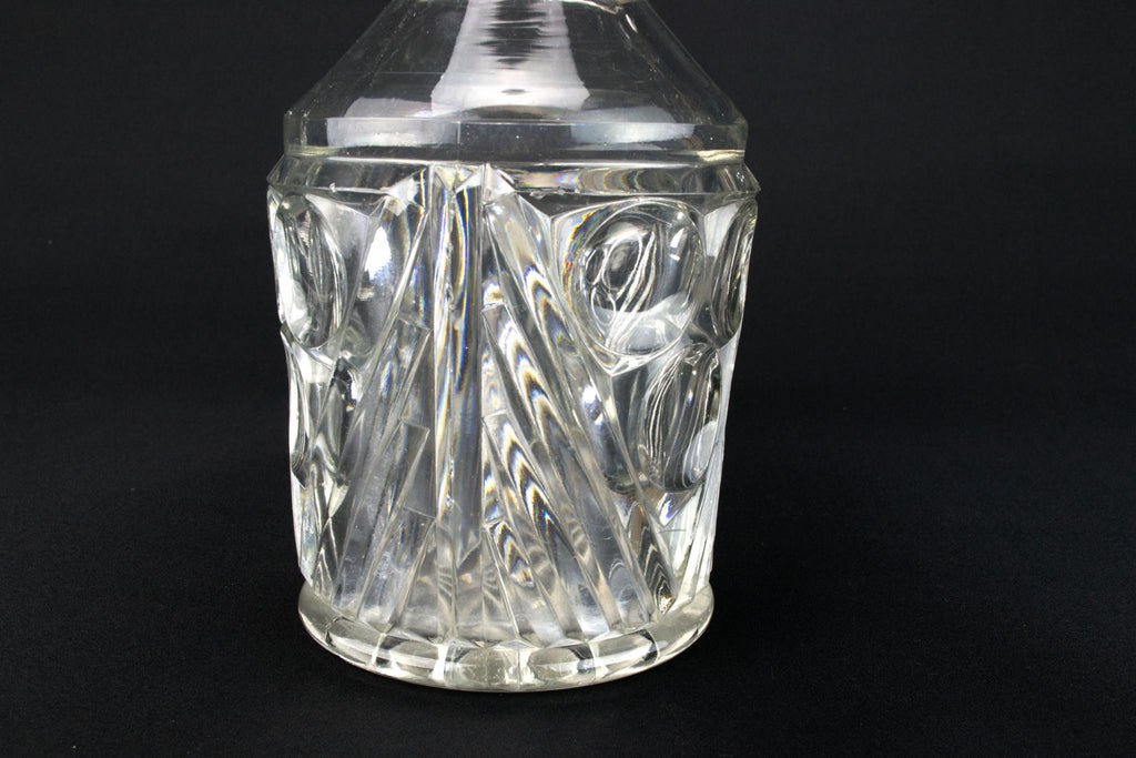 Dessert Wine decanter in Moulded Glass, English 19th Century