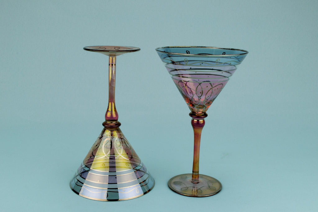 4 Large Martini Cocktail Glasses