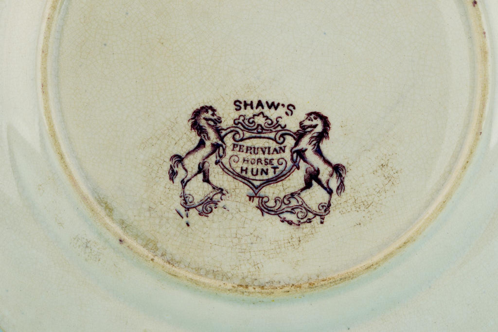 Peruvian Horse Hunt Serving Dish, English 1860s
