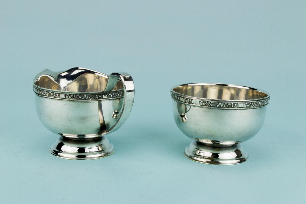 Tea and Coffee Set Silver Plated, English 1950s