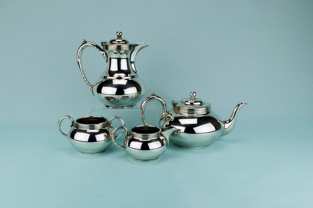 Tea and Coffee Set Silver Plated, English Circa 1900