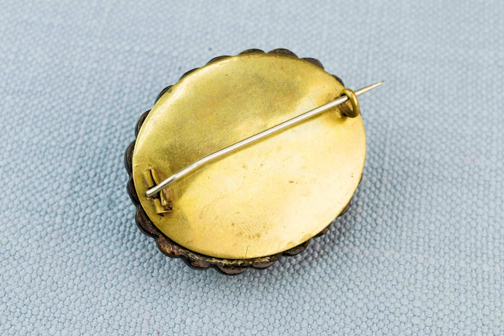 Pressed Horn Brooch, English 1860s
