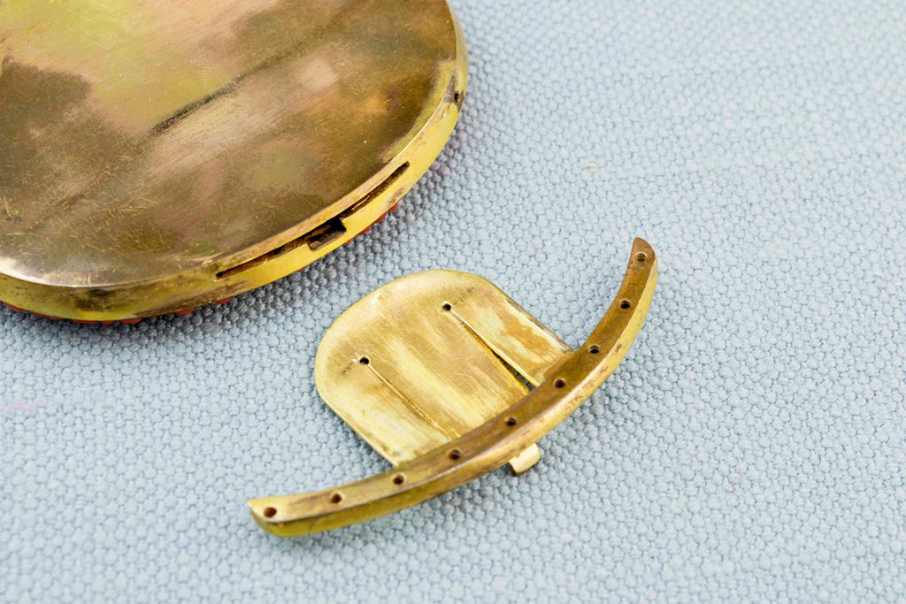 Regency Agate and Coral Clasp, English circa 1810