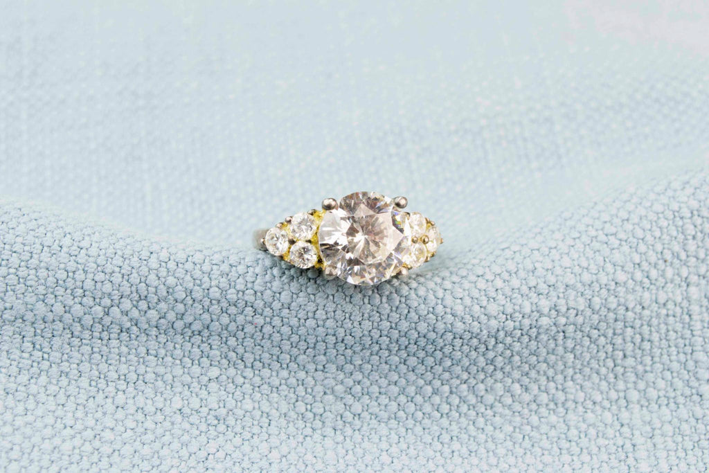 Trinity Ring in Sterling Silver and CZ Stones