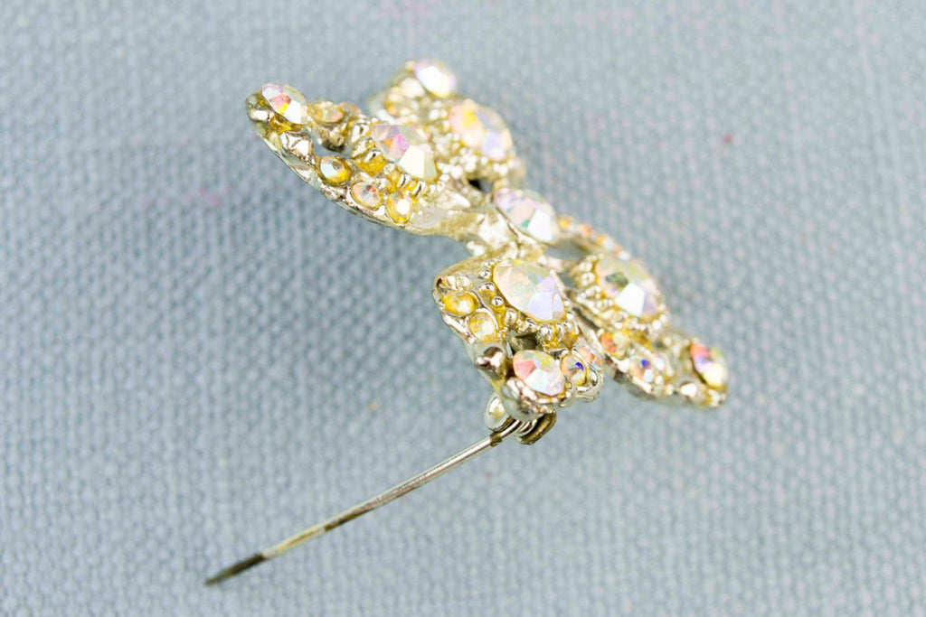 Sparkling Clover Brooch, English 1950s