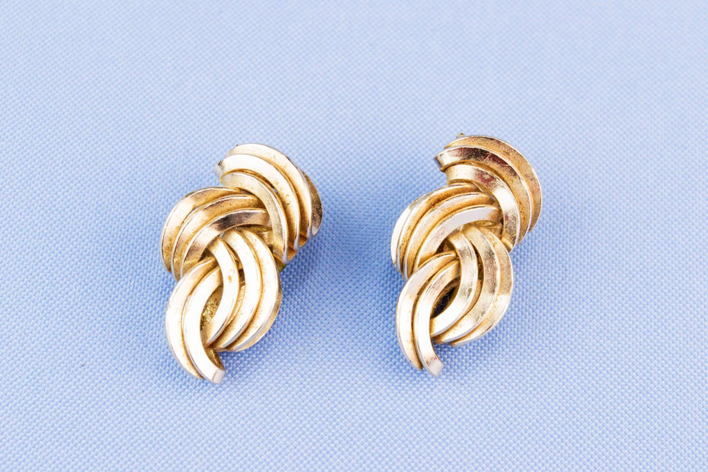 Art Deco Earrings, English 1940s