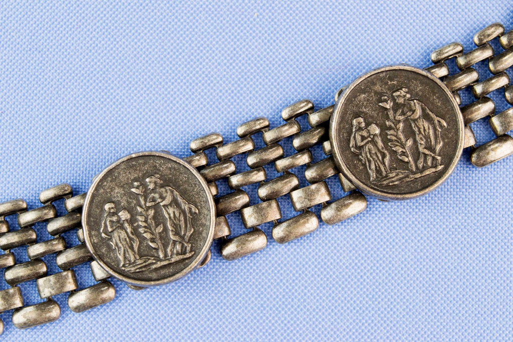 Necklace Silver Plated Art Deco, English 1930s