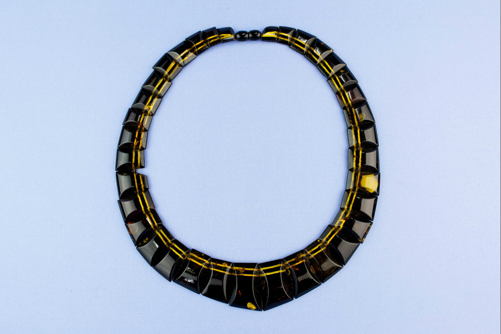 Art Deco Amber Necklace, English 1920s