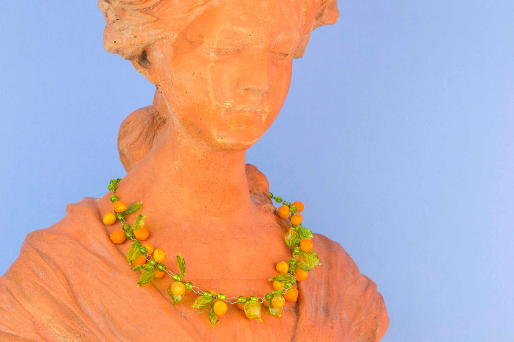 Tutti Frutti Glass Necklace, Italian Mid 20th Century