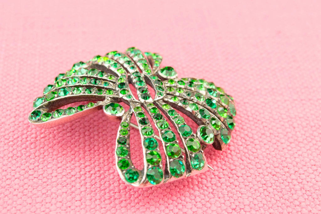 Green Paste and Silver Brooch, French 1770s