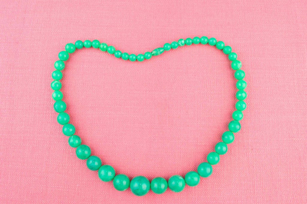 Green Necklace in Perspex, French circa 1950