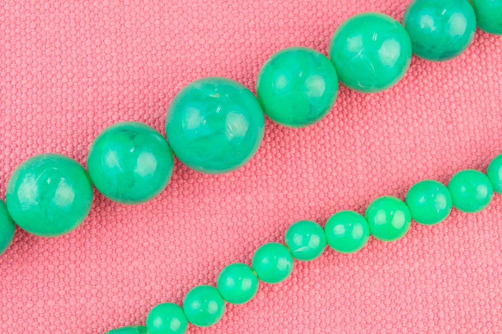 Green Necklace in Perspex, French circa 1950