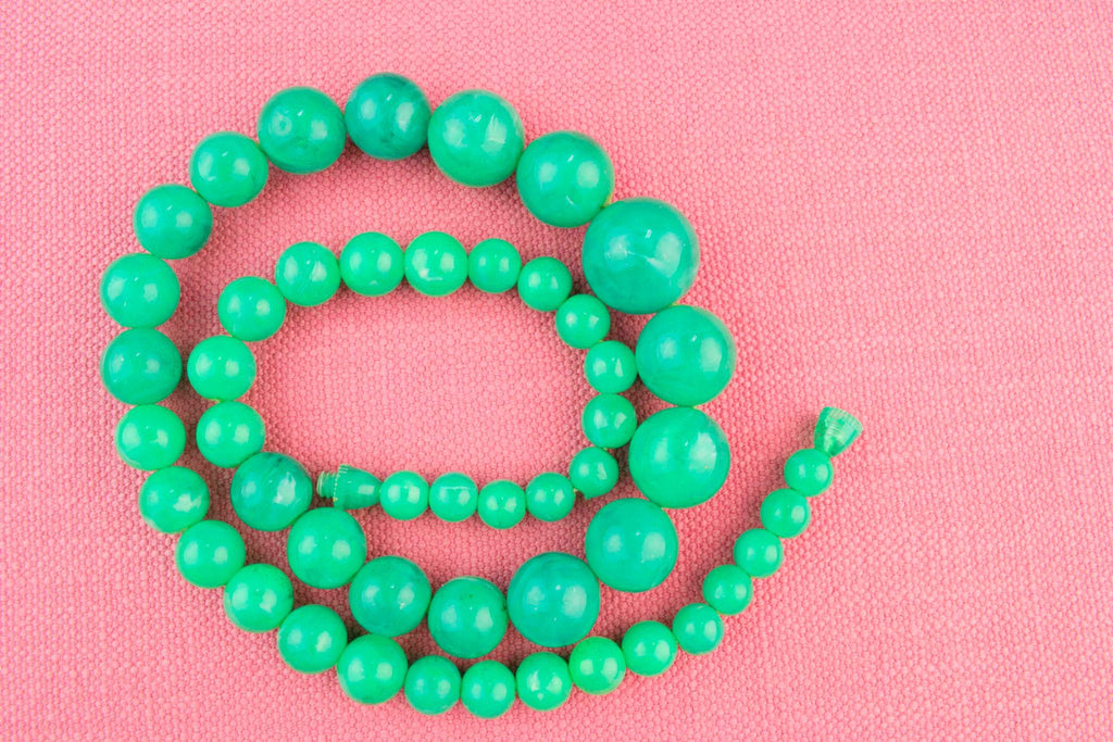 Green Necklace in Perspex, French circa 1950