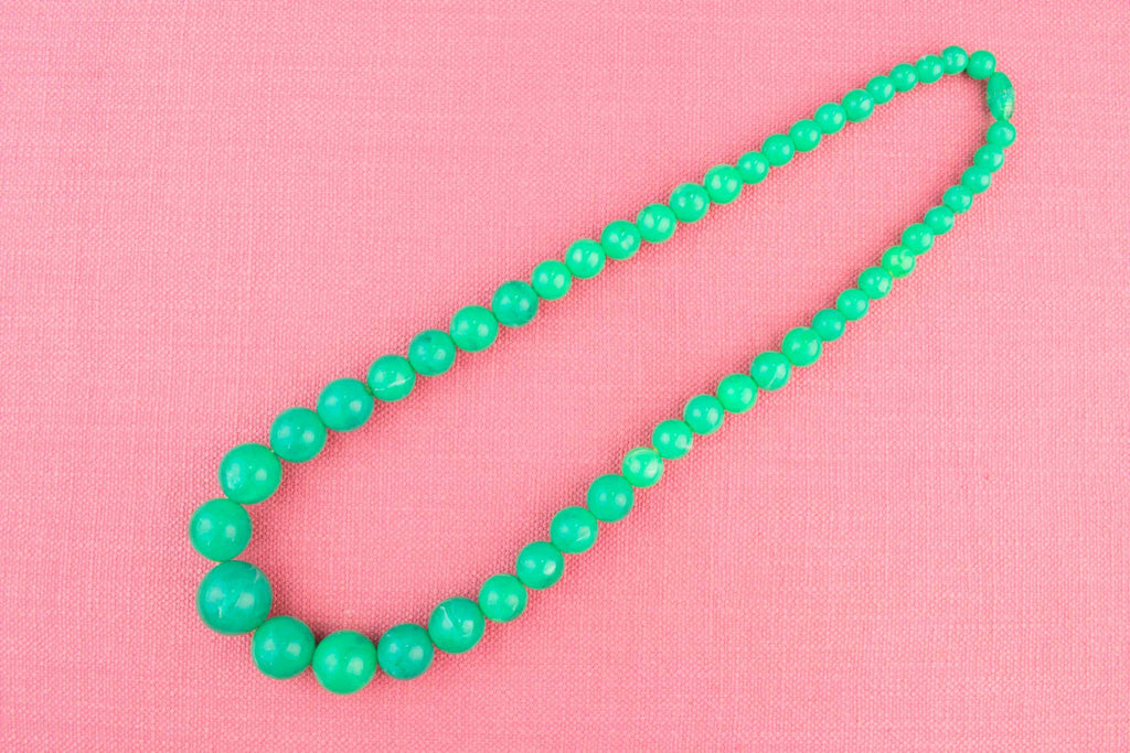 Green Necklace in Perspex, French circa 1950