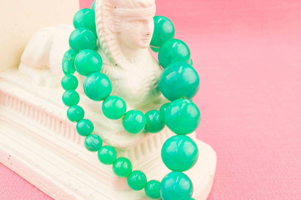Green Necklace in Perspex, French circa 1950