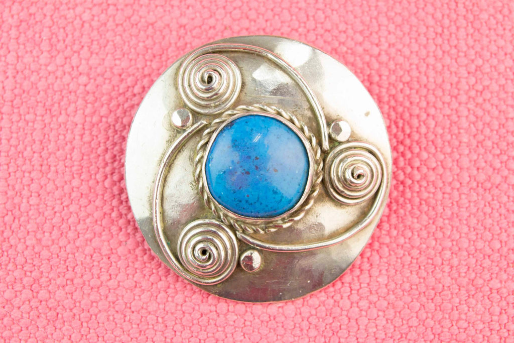 Arts & Crafts Silver Brooch, English Early 1900s