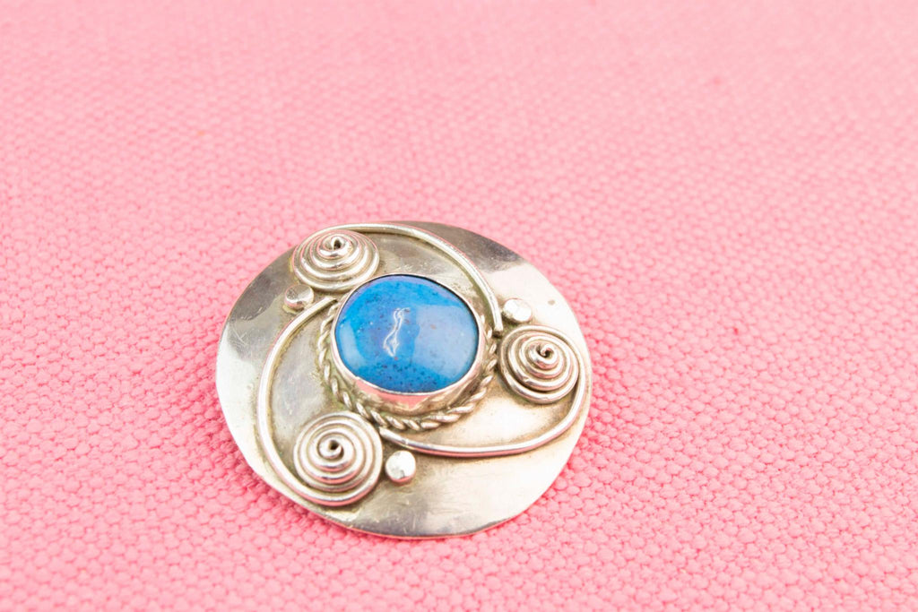Arts & Crafts Silver Brooch, English Early 1900s