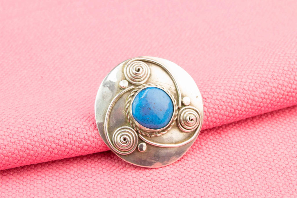 Arts & Crafts Silver Brooch, English Early 1900s