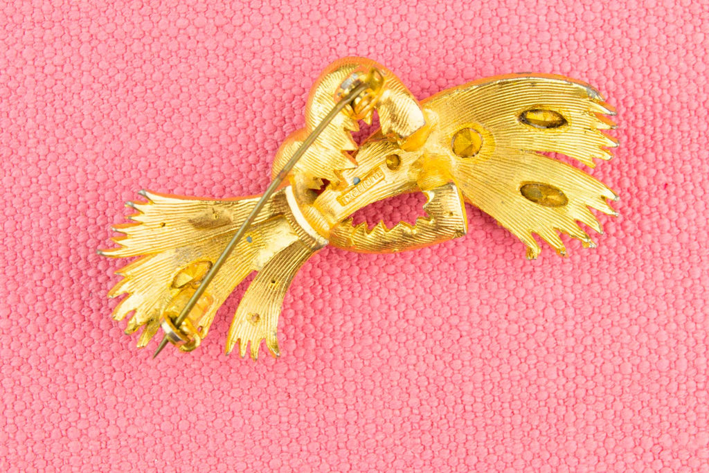 Gold Brooch by Exquisite, English 1950s