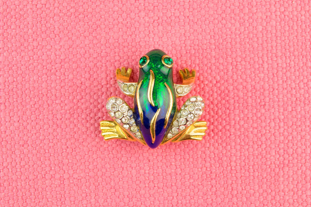 Frog Brooch by Attwood & Sawyer, English 1970s