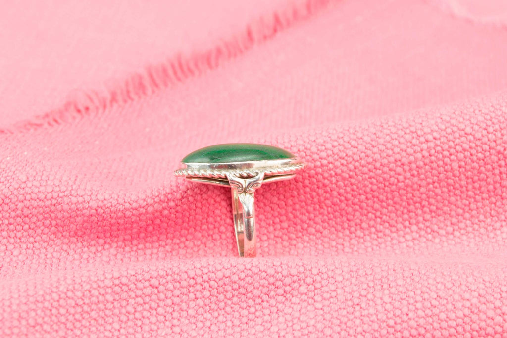 Malachite Ring in Sterling Silver