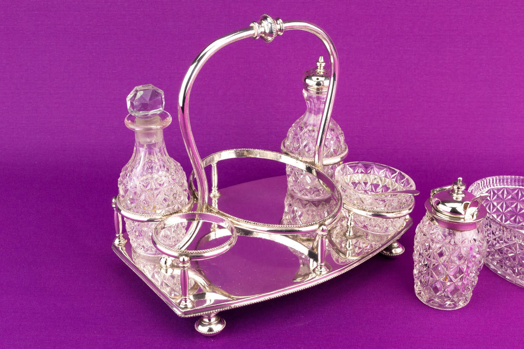 Silver Plated Condiment Set, English 1885