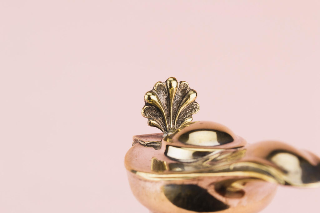 Brown Glass Flask Decanter, English Circa 1820