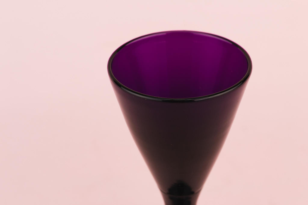 5 Amethyst Shot Glasses, English circa 1840