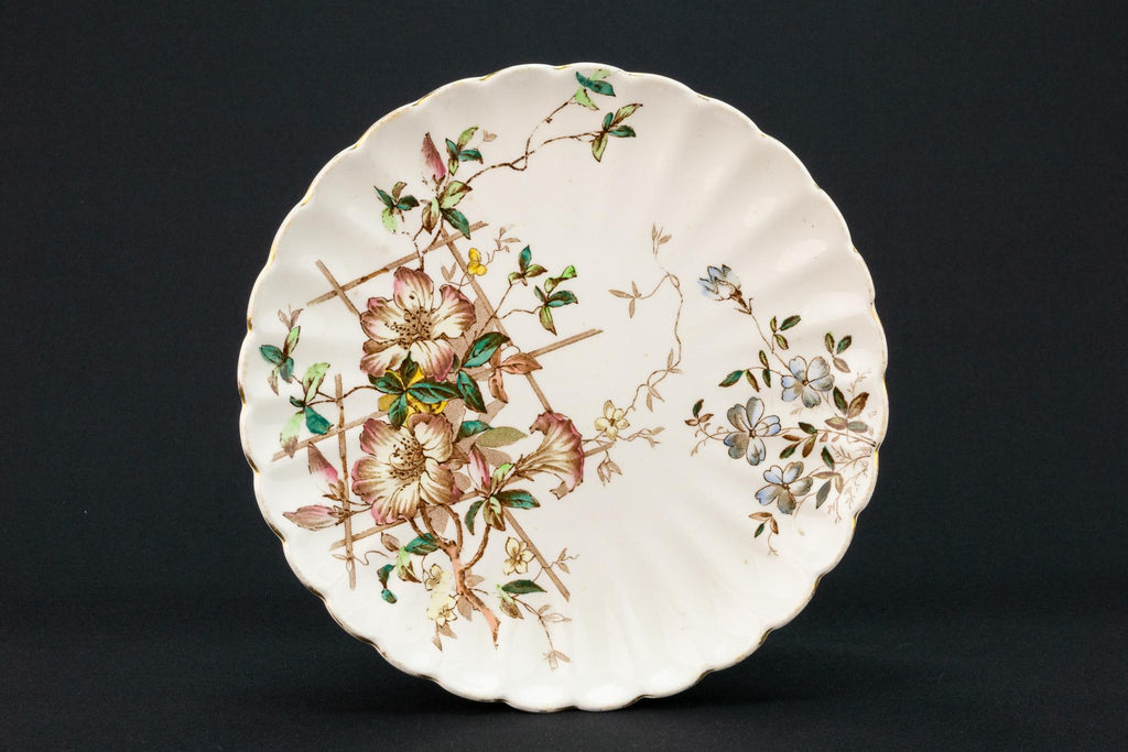 Floral Serving Dish, English 1890s