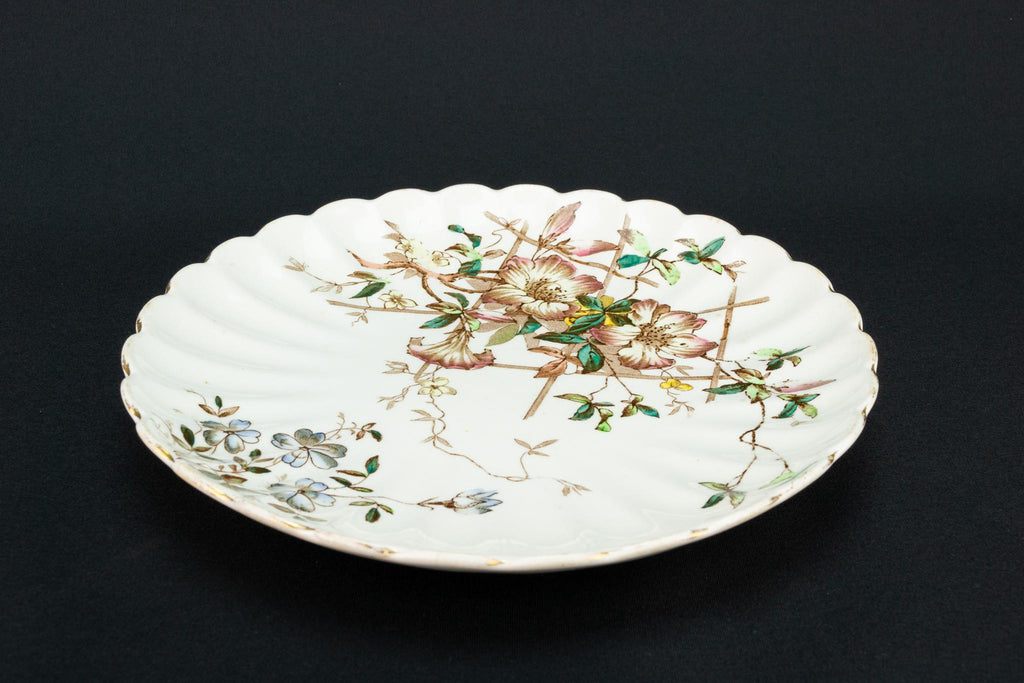 Floral Serving Dish, English 1890s