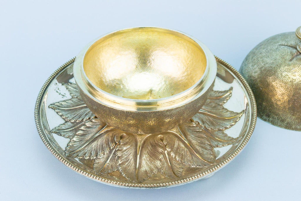 Silver Plated Caviar Dish, English 1880s